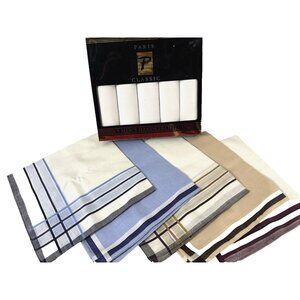 New Mens Hankerchiefs Pack Lot of 10 Bundle Kit 16" Square Classic Grandpa Gift